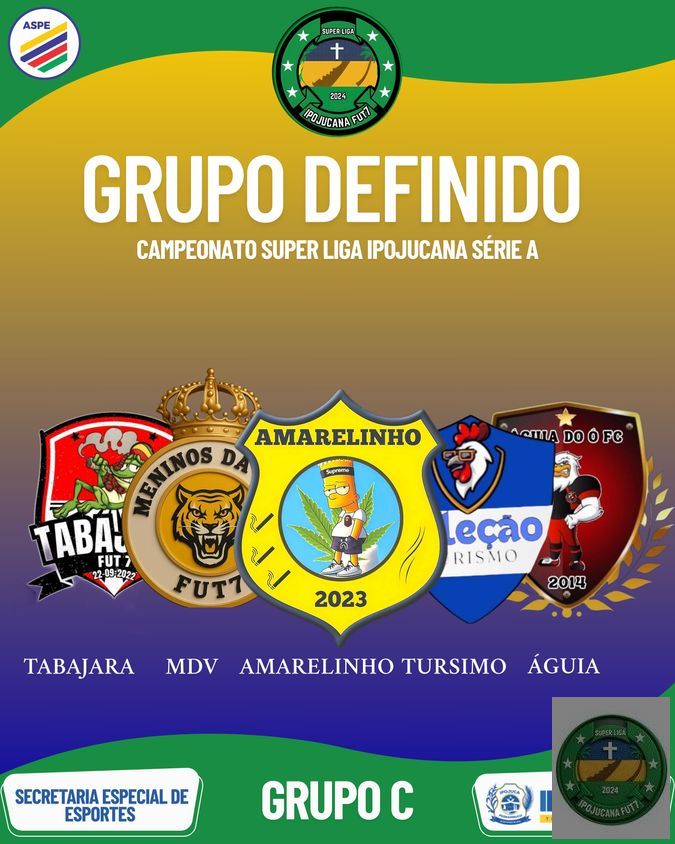 CAMPEONATO IPOJUCANO FUT7 1°DIVISAO - GRUPO C DEFINIDO