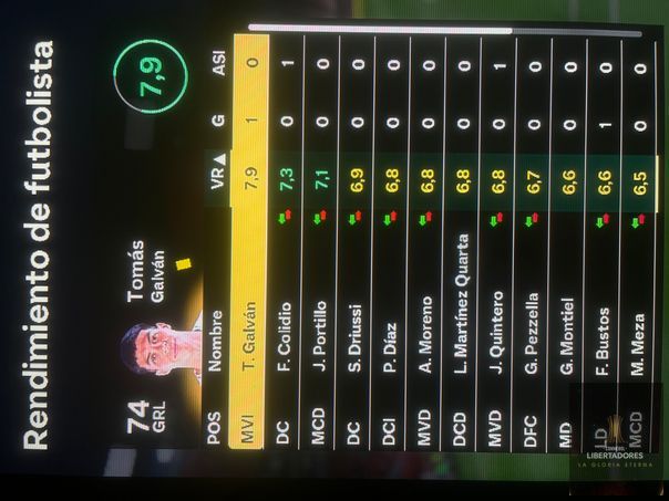 CONMEBOL Libertadores  - Valoraciones River Plate