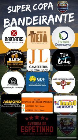 SUPER COPA BANDEIRANTE  - AGRADECEMOS AOS NOSSOS APOIADORES!