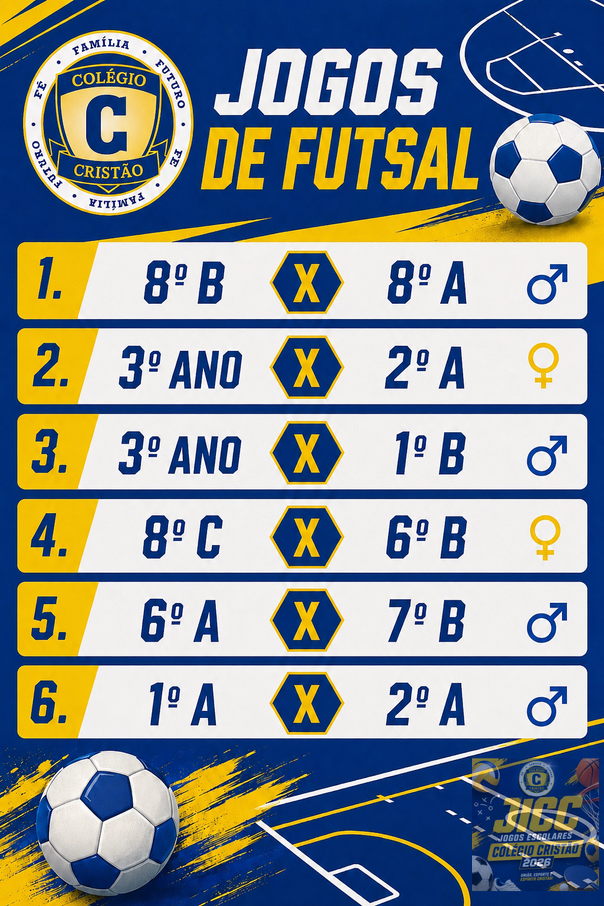 JICC 2026 - ALTERAÇÃO NO JOGO FEMININO 3º A x 2ºA AGORA 