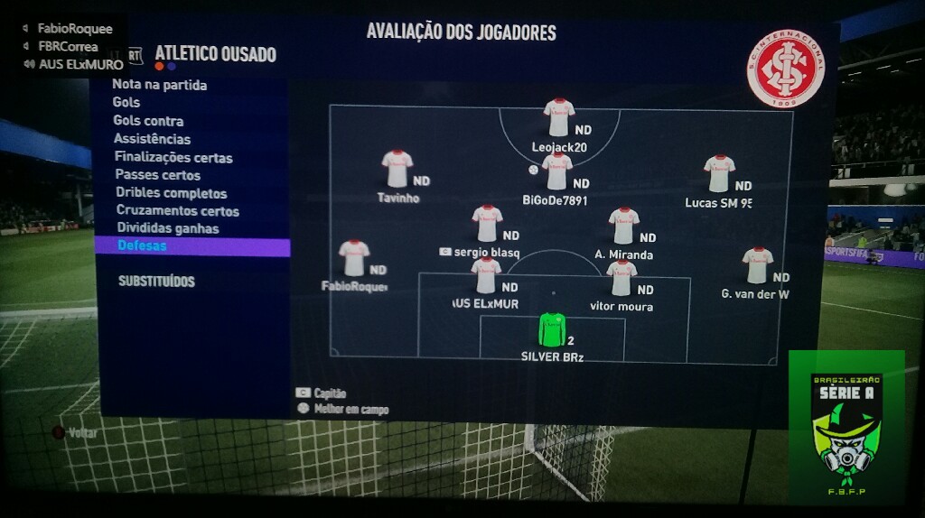 BRASILEIRÃO SÉRIE A - Defesas AO 2x1 Gunners