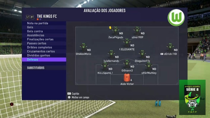BRASILEIRÃO SÉRIE A - The Kings FC Vs Master Brasil (Defesa)
