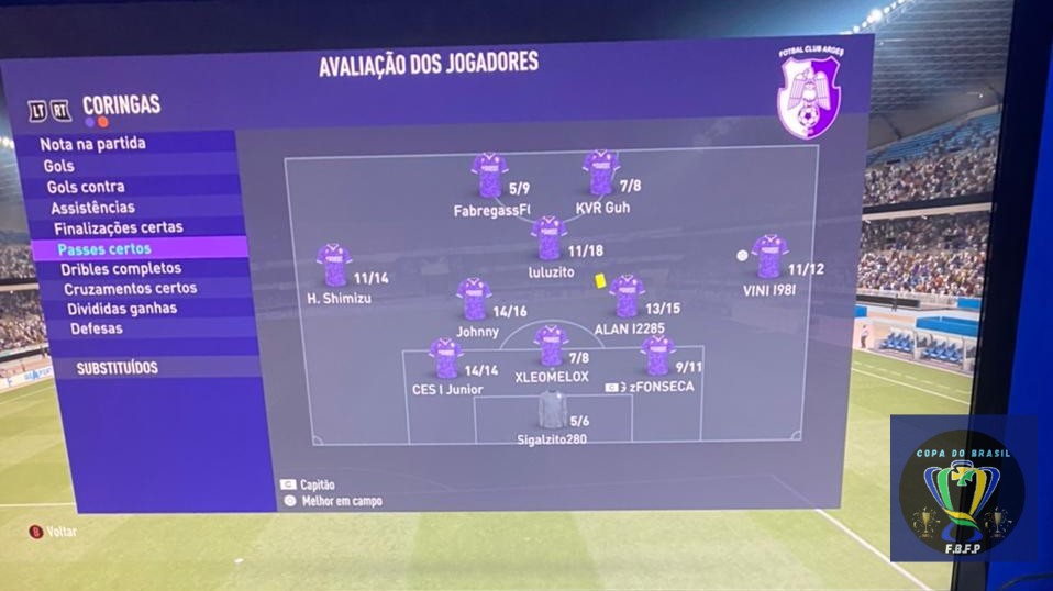 COPA DO BRASIL MÁSTER 3°  - QUARTAS DE FINAL APOLLO DOZE 1 X 3 CORINGAS - passes certos