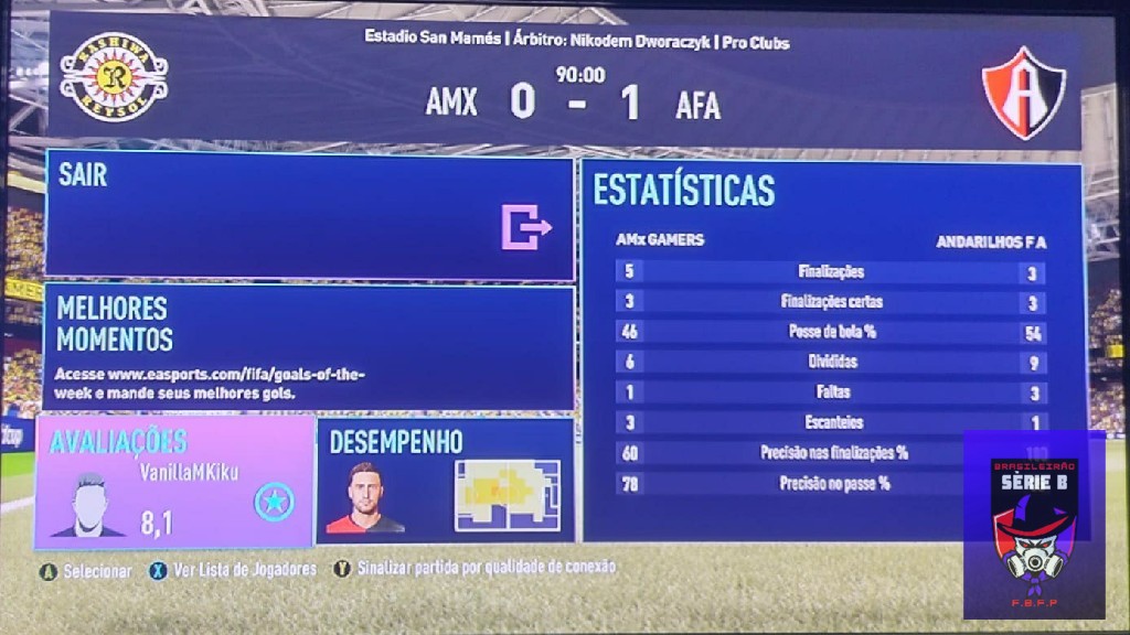 BRASILEIRÃO SÉRIE B - AMX x Andarilhos F.A