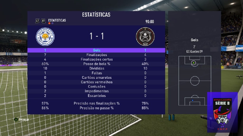 BRASILEIRÃO SÉRIE B - placa Aliados 1 vs 1 tarja academy