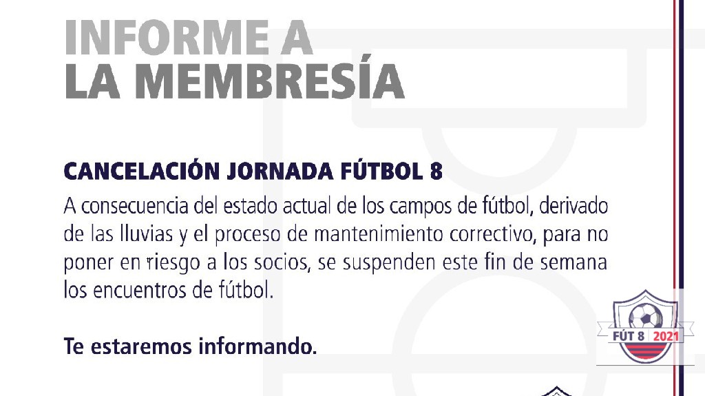 Fut-8 - SUSPENCIÓN DE JORNADA