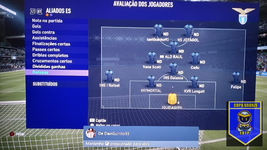 COPA BRONZE 2° EDIÇÃO - defesas gk