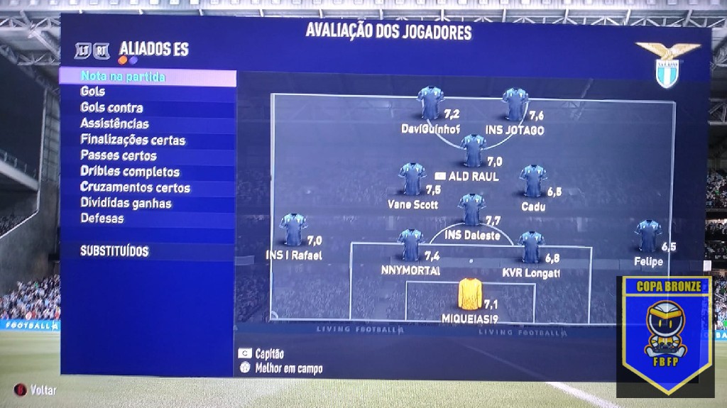 COPA BRONZE 2° EDIÇÃO - notas