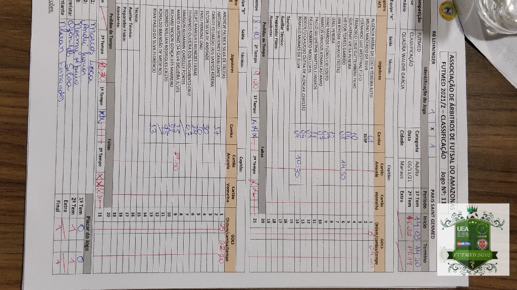 undefined - súmula do jogo