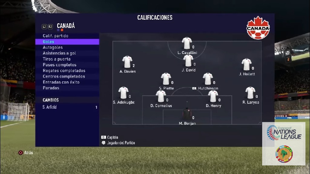 Nations League Concacaf y Conmebol🎮 - Goles (CPU)