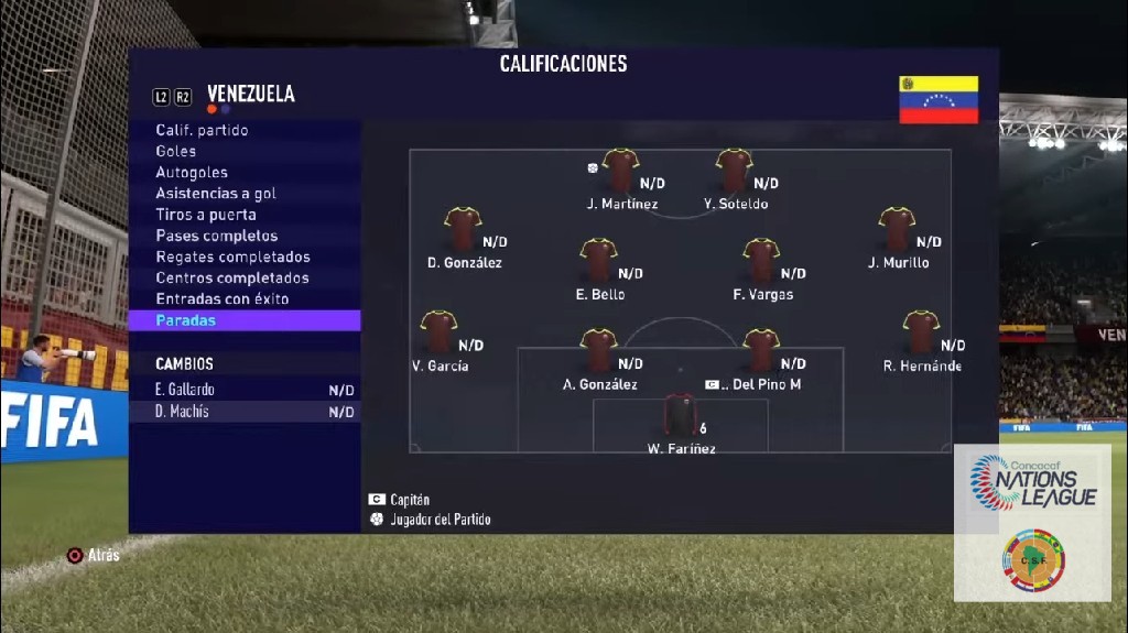 Nations League Concacaf y Conmebol🎮 - Portero