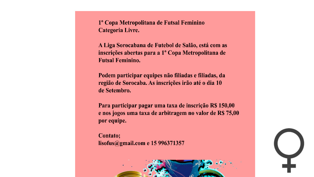 1º Copa Metropolitana de Futsal Feminino.. - undefined