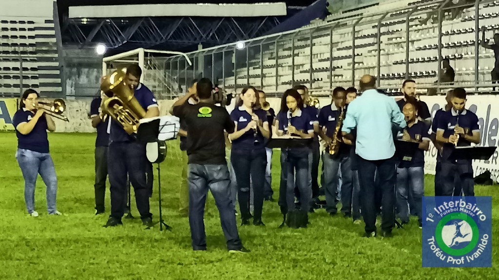 undefined - Banda Santa Cecília abrilhantando a abertura do Primeiro Interbairro de Futebol Master Troféu Prof Ivanildo.