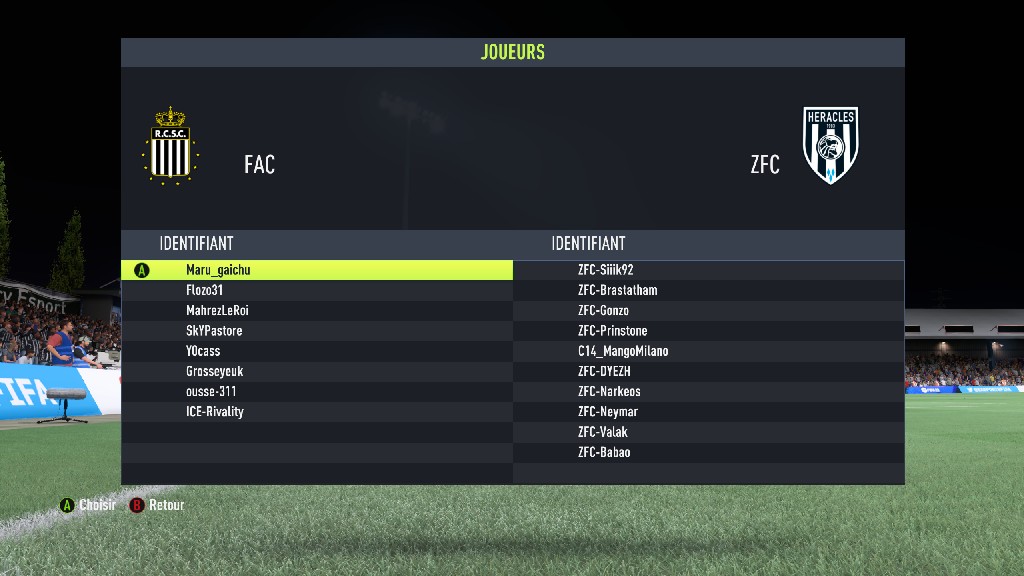undefined - La liste des joueurs