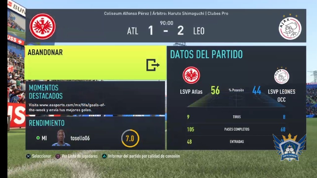 PRIMERA DIVISIÓN LSVP - Vuelta