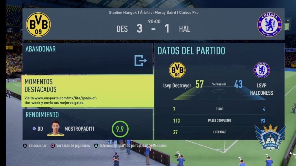 SEGUNDA DIVISIÓN LSVP - LSVP DESTROYER VS LSVP HALCONES PRIMER PARTIDO