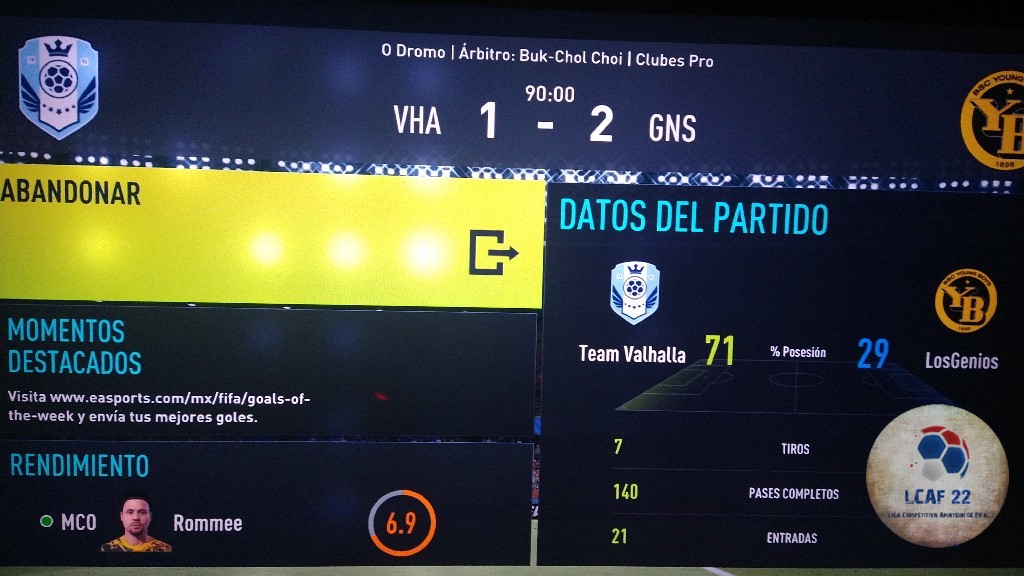 Liga Competitiva Amateur de Fifa - 