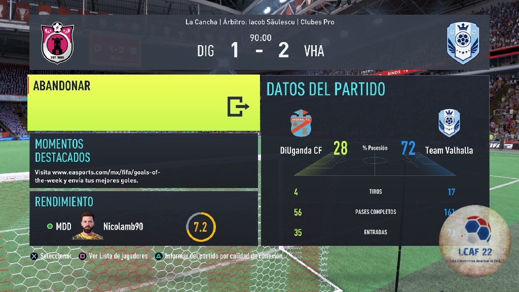Liga Competitiva Amateur de Fifa - 