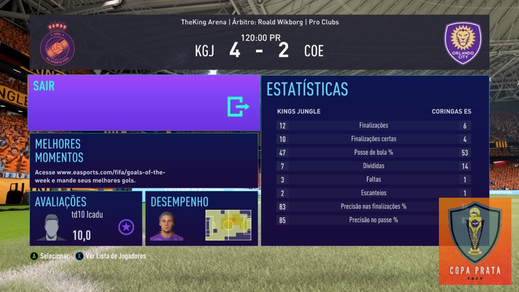 COPA  PRATA - RESULTADO