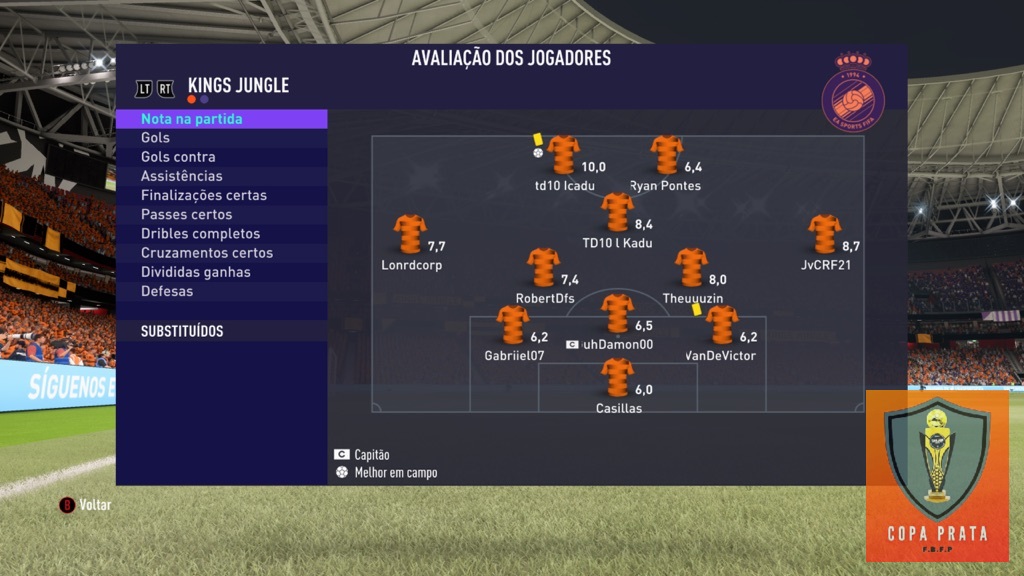 COPA  PRATA - NOTAS