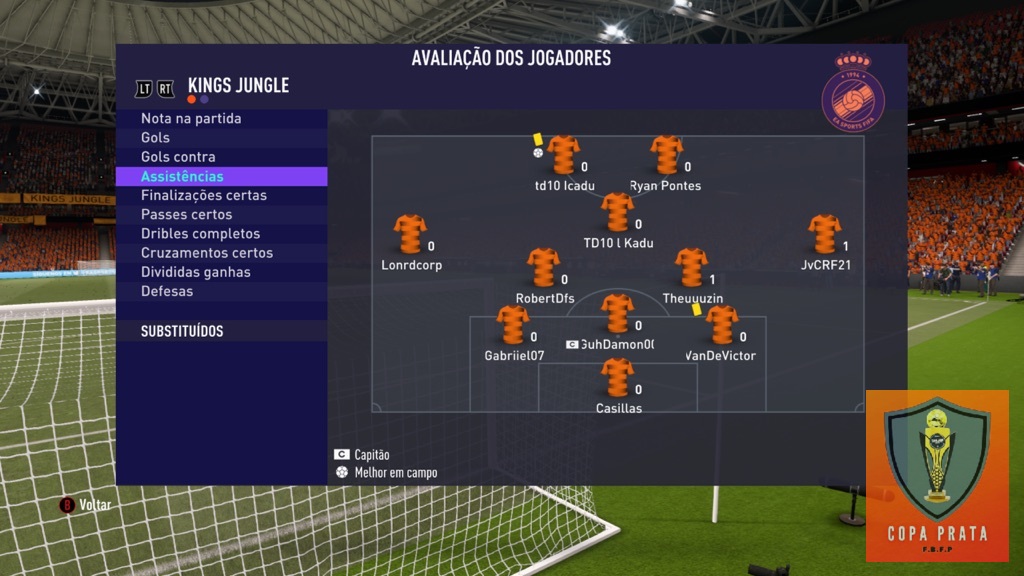 COPA  PRATA - ASSISTENCIAS
