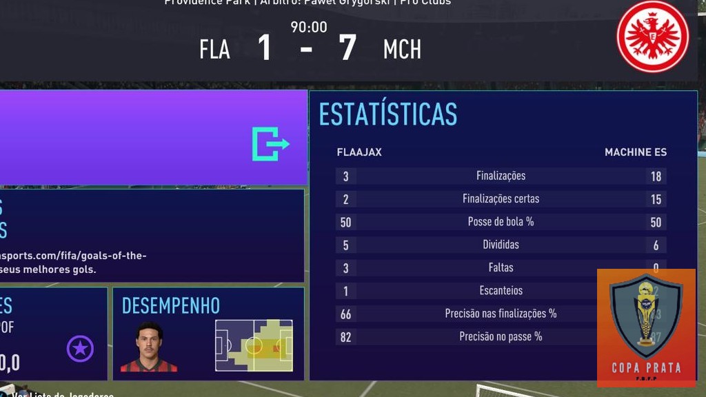 COPA  PRATA - Flaajax 1 x 7 Machine ES (Quartas de final)