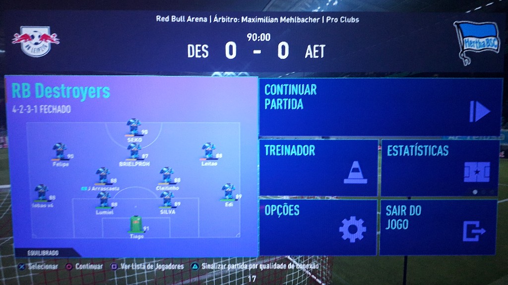 1° PRO CLUBS LEGENDS - Ida: RB Destroyers 0 X 0 AE Tejusa