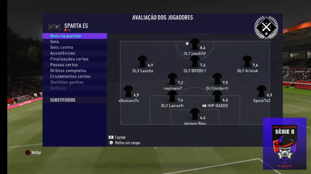 BRASILEIRO SÉRIE B - Sparta es 1x0 Master Brasil 