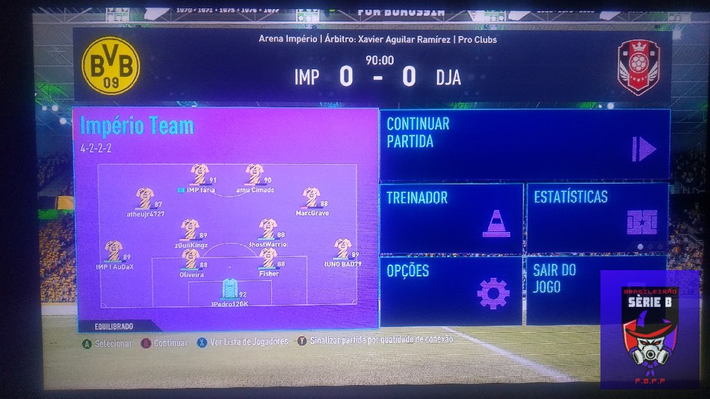 BRASILEIRO SÉRIE B - imperio Team x Dj Marqs 0x0