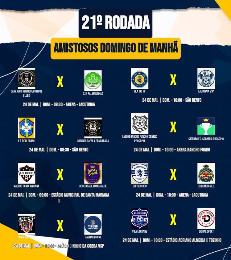 undefined - Amistosos Domingo 24 de maio.