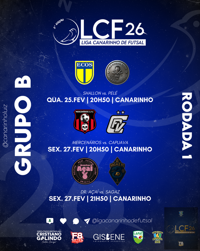 undefined - 1ª RODADA | GRUPO B