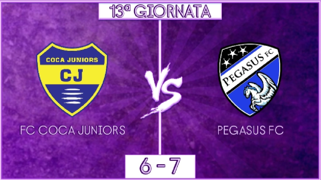 undefined - FC Coca Juniors vs Pegasus FC: 13ª GIORNATA (21:30)