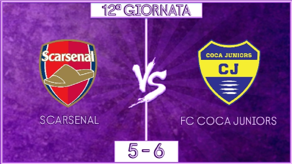 undefined - Scarsenal vs FC Coca Juniors: 12ª GIORNATA (21:15)