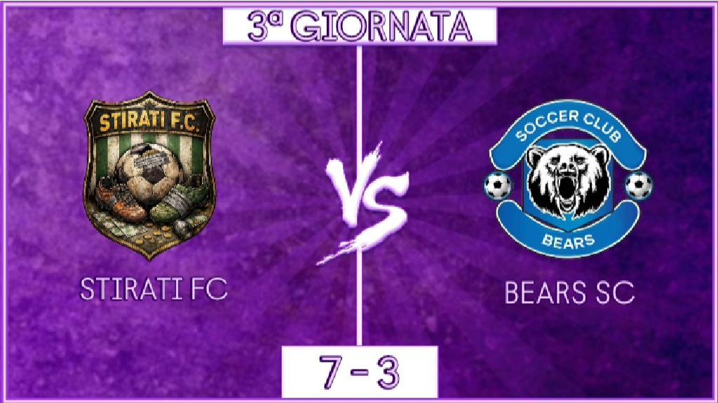 undefined - Stirati FC vs Bears SC: 3ª GIORNATA (20:30)