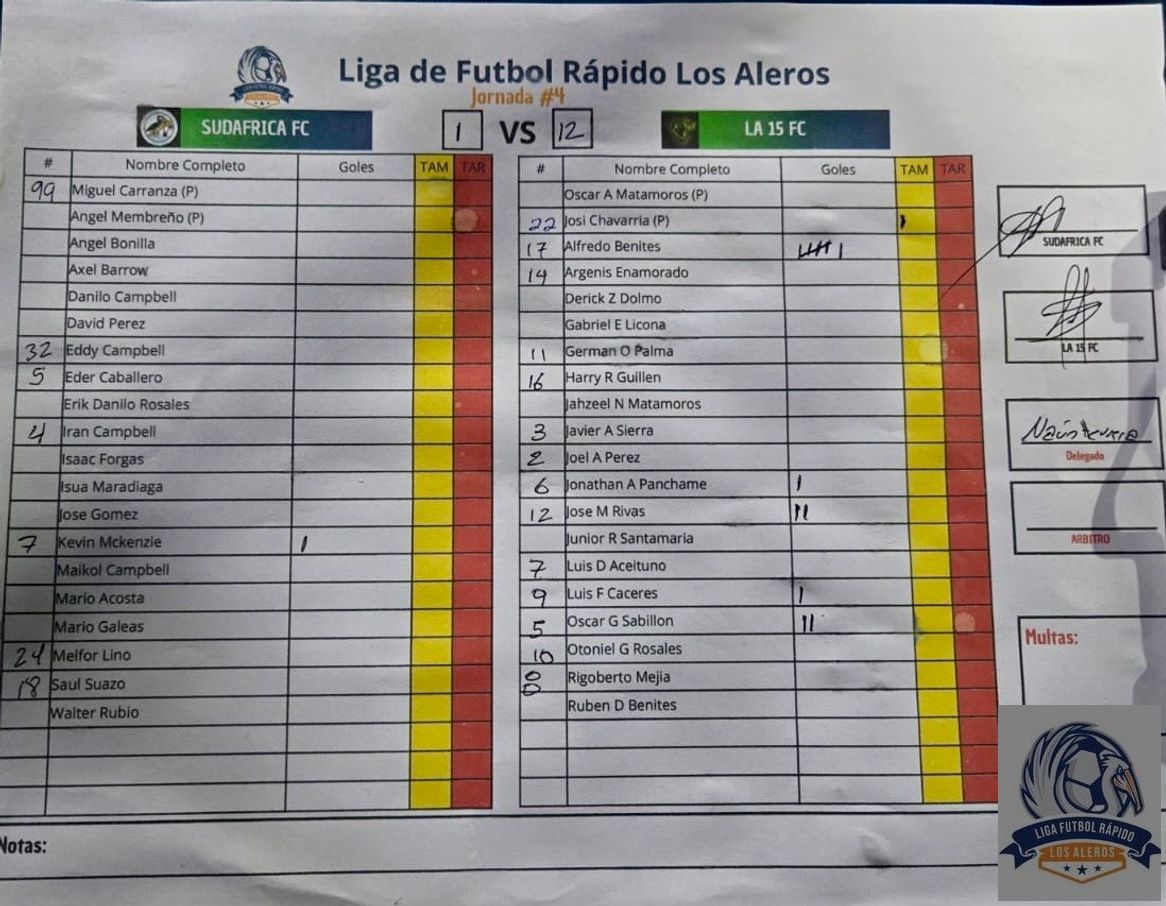 Liga de Fútbol Rápido Los Aleros  - 