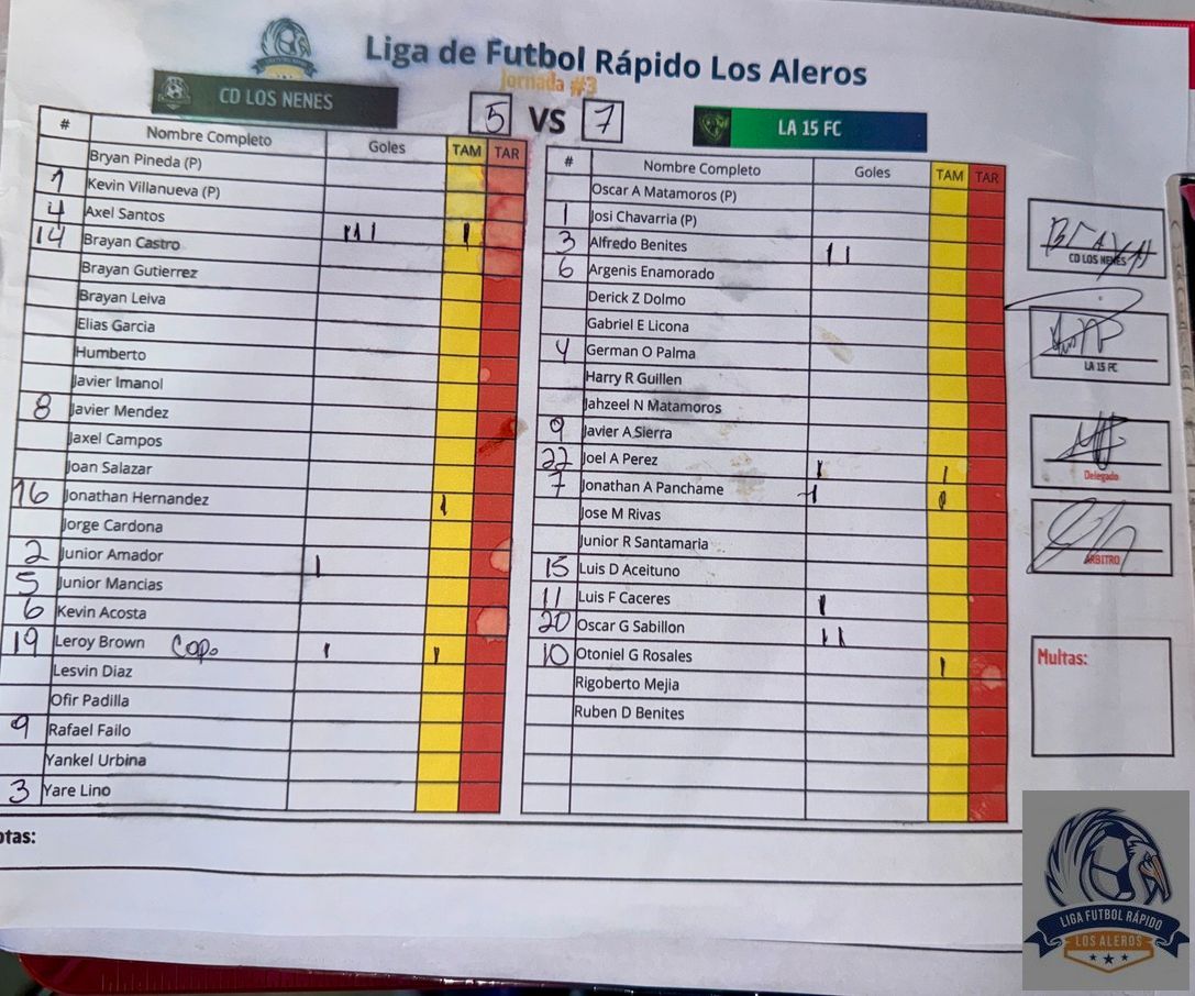 Liga de Fútbol Rápido Los Aleros  - 