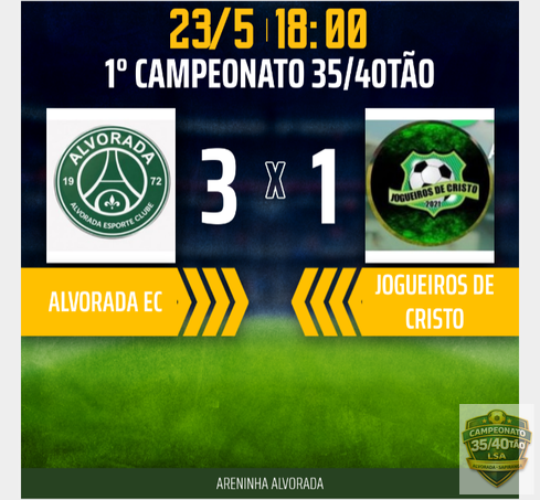 1° Campeonato 35/40tão  - placar final 