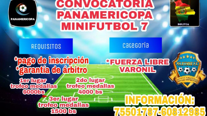Panamericopa Bolivia Futbol 7 - convocatoria