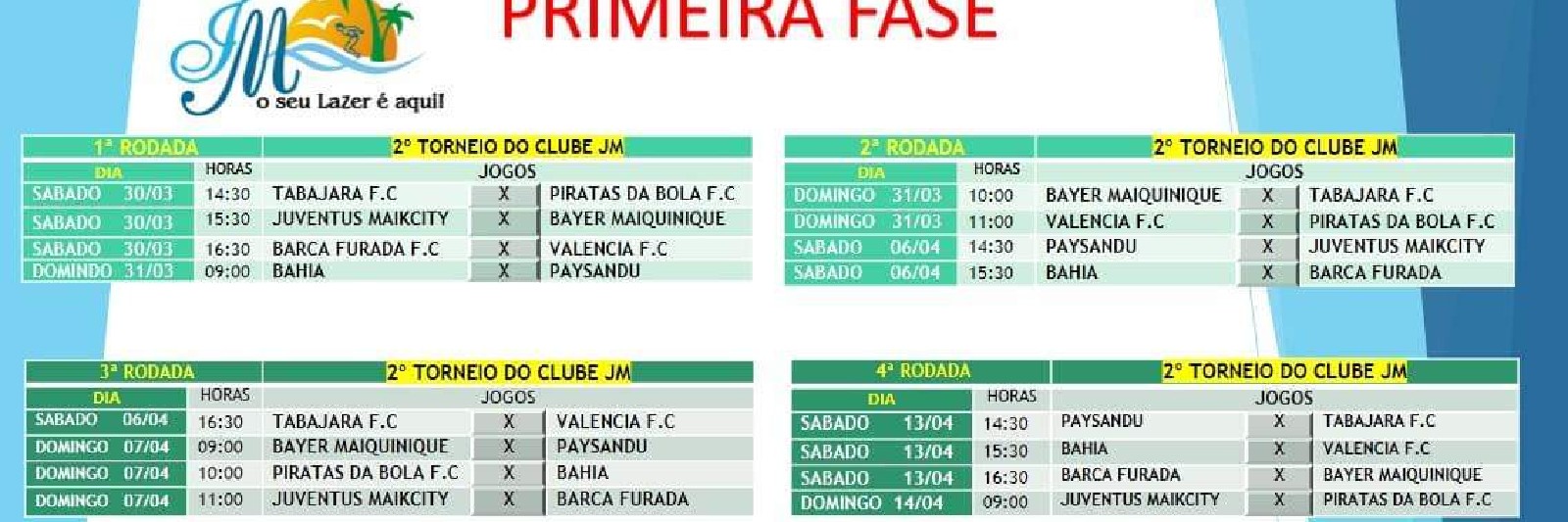 2° Torneio De Futebol Society Do Clube JM