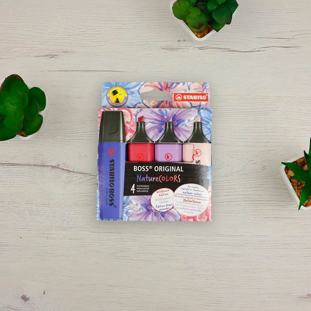 Pack 4 subrayadores Stabilo Boss Nature Colors Wild Flower