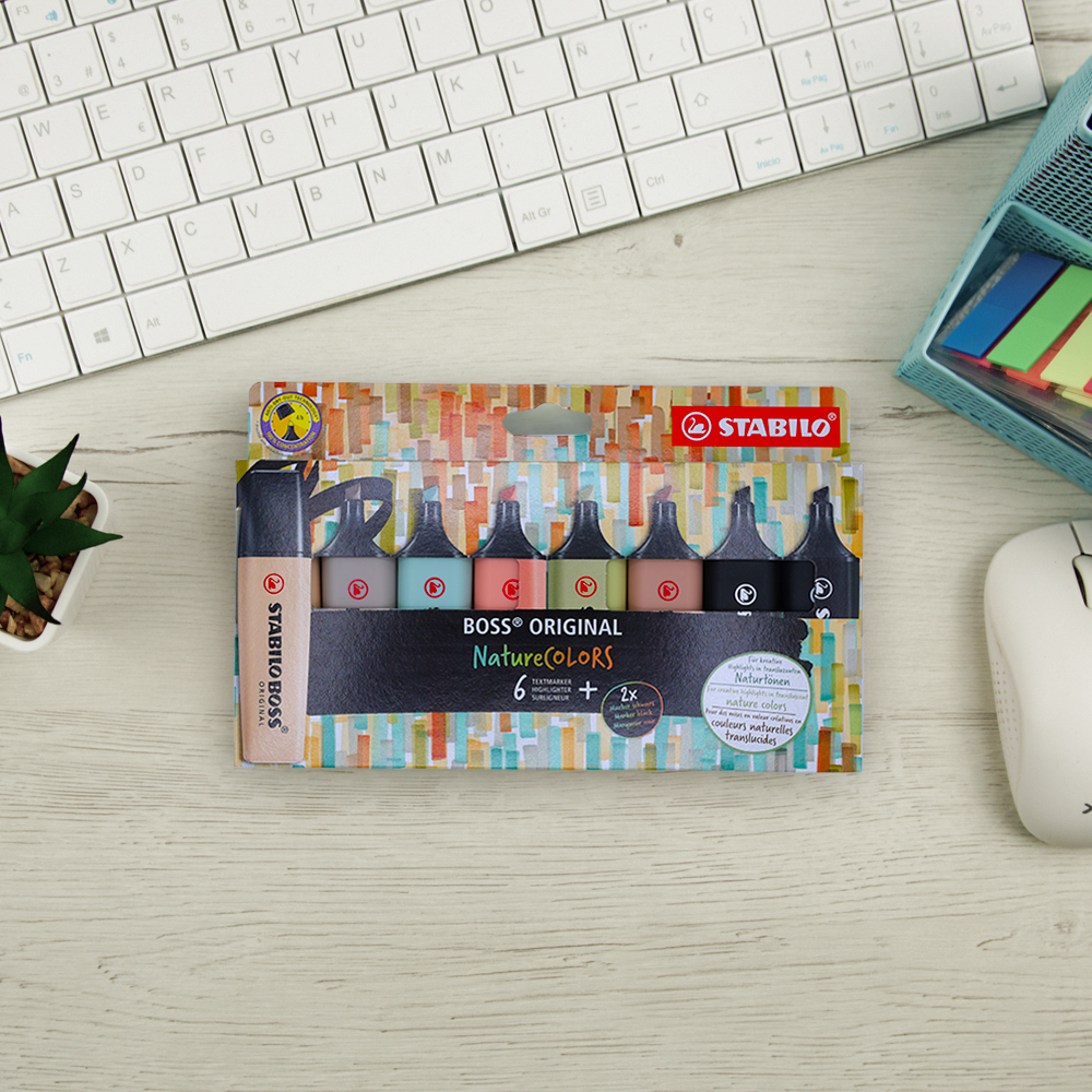 Pack 8 Subrayadores Stabilo Boss Nature Colors