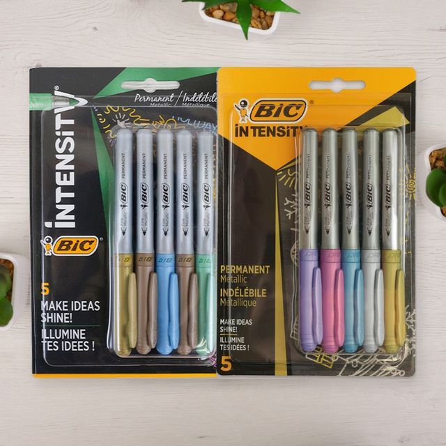 Pack 5 Rotuladores Bic Intensity Permanentes Metalizados