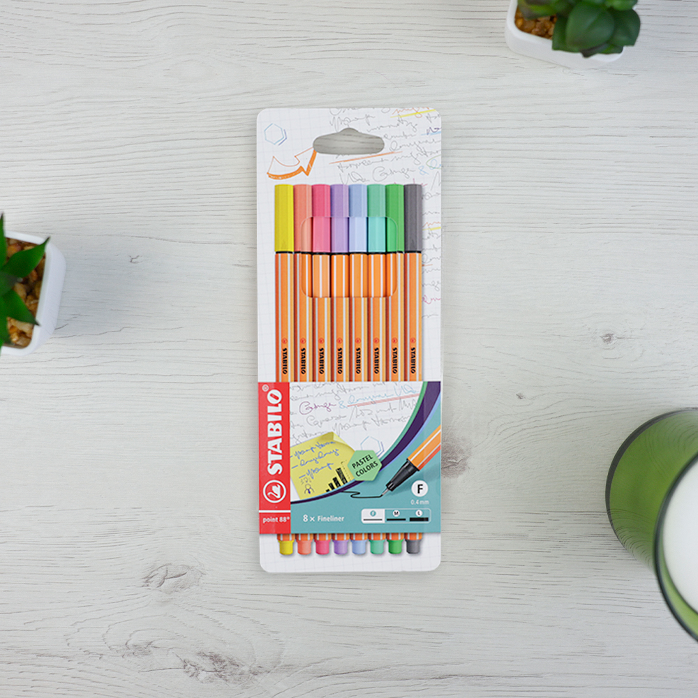 Rotuladores Stabilo 88 Estuche 8 Colores Surtido Pastel 