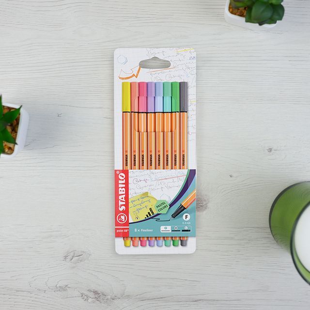 Rotuladores Stabilo 88 Estuche 8 Colores Surtido Pastel 