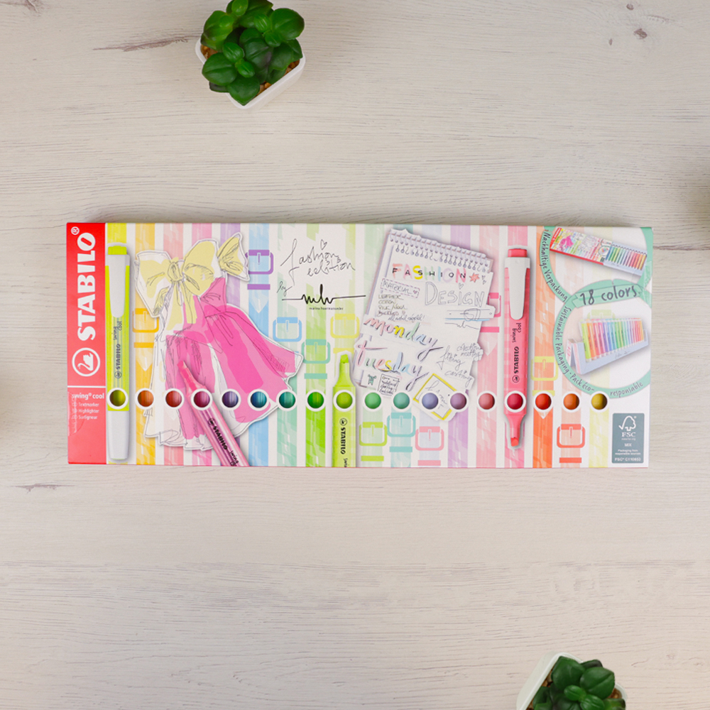 Pack 18 Subrayadores Colores Pastel Stabilo Swing Cool  