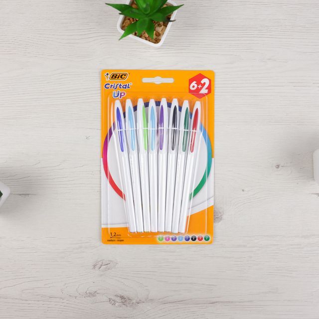 Pack Bolígrafo Bic Up Cristal 8 Unidades 