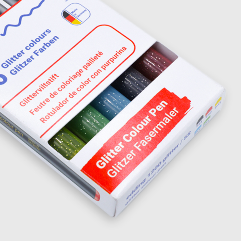 Pack 5 Rotuladores Edding 1200 Colores Glitter