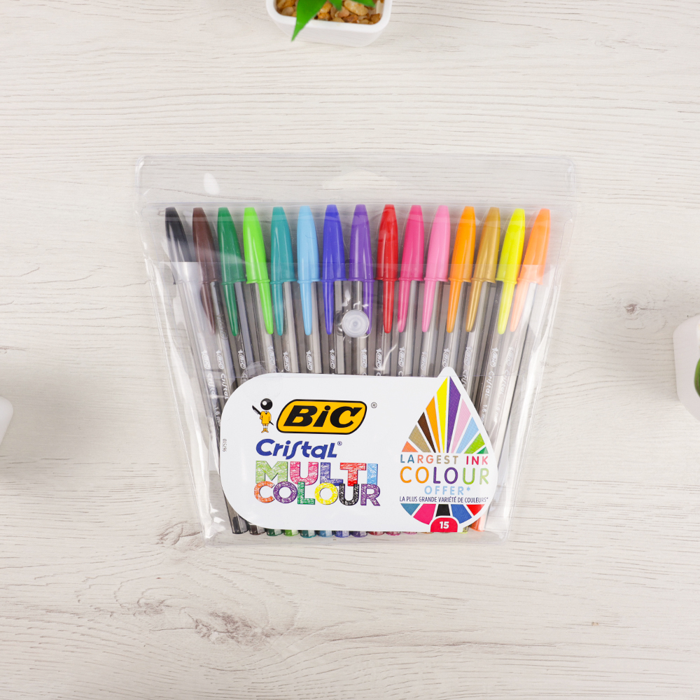 Pack Bolígrafos Bic Fun Colors 15 Unidades