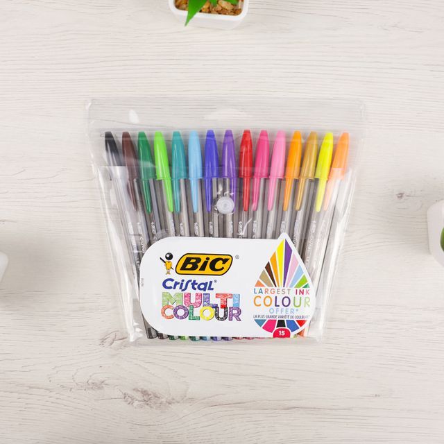 Pack Bolígrafos Bic Fun Colors 15 Unidades