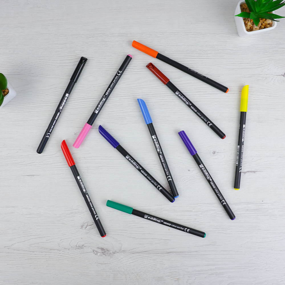 Rotulador Punta Fibra Edding 1200 Colores Surtidos /10 ud.